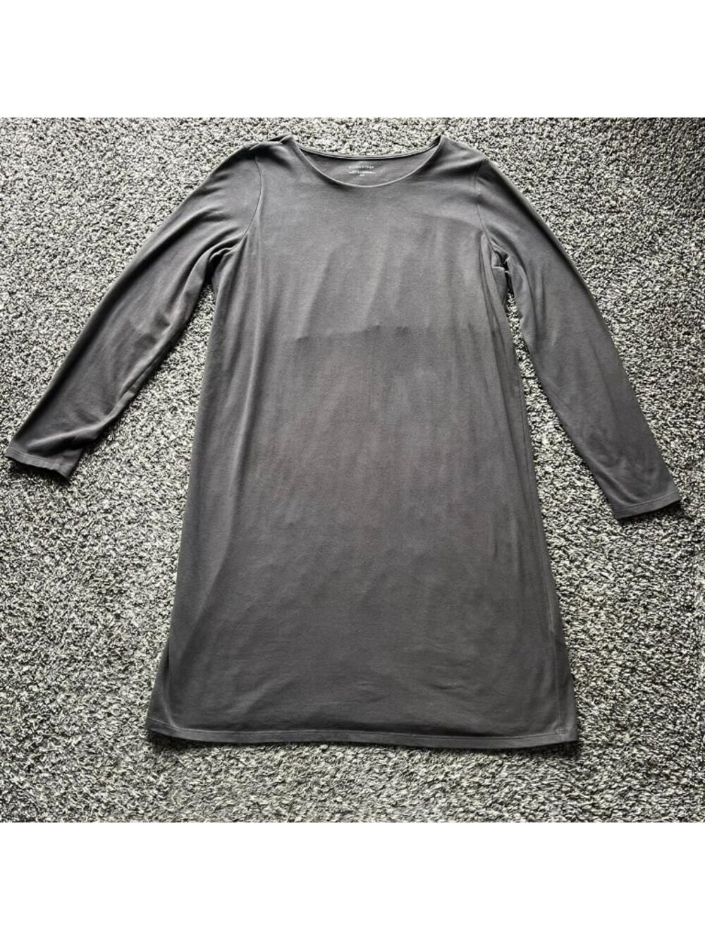 Eileen Fisher Grey Long Sleeve Dress Size M Minimalistic‎ Momcore Simple Chic
